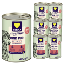 EDEKA Herzstücke Naturals Rind Hundefutter 6x400G 