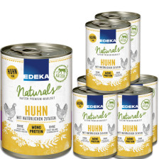 EDEKA Herzstücke Naturals Huhn Pur Katzenfutter 6x400g 