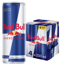 Red Bull Energy Drink 4x 250ML Dose - Abverkauf 