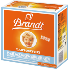 Brandt Der Markenzwieback Laktosefrei 225G 