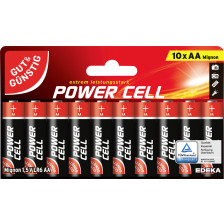 Gut & Günstig Power Cell Alkaline Mignon AA 1,5V LR6 10ST 