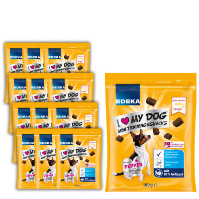 EDEKA I Love My Dog Mini Trainingsnacks 12x100G 