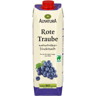 Alnatura Bio Rote Traube naturtrüber Direktsaft 1L 