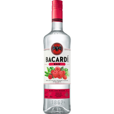 Bacardi Razz 0,7L - Etikett verschmutzt/beschädigt 