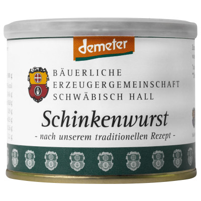 Bäuerliche EZG Schwäbisch Hall Bio-Schinkenwurst 200G 