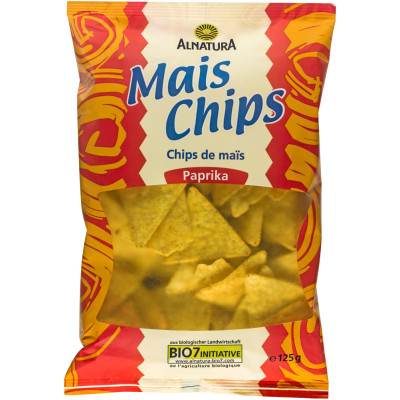 Alnatura Bio Mais Chips Paprika 125G 
