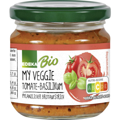 EDEKA Bio My Veggie Brotaufstrich Tomate Basilikum 180G 