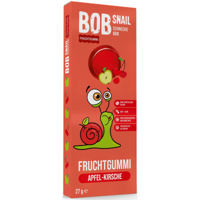 Bob Snail Fruchtgummi Apfel-Kirsche 3ST 27G - Abverkauf 