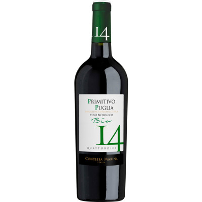 Contessa Marina Bio Primitivo 14 IGT 0,75L - Abverkauf 