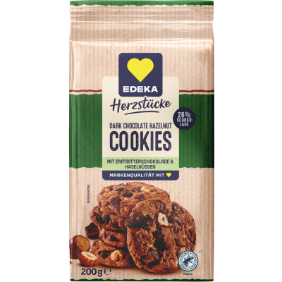 EDEKA Cookies Dark Chocolate Hazelnut 200G 