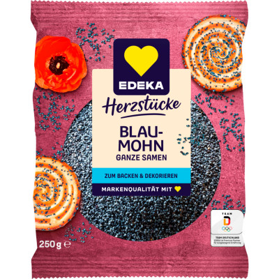 EDEKA Herzstücke Blaumohn 250 g - MHD 25.07.2026 