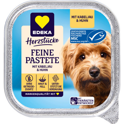 EDEKA Herzstücke Feine Pastete mit Huhn&MSC Kabeljau 150G 