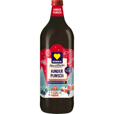 EDEKA Herzstücke Kinderpunsch alkoholfrei 1L - Etikett verschmutzt/beschädigt 