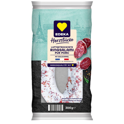 EDEKA Herzstücke Luftgetrocknete Ringsalami Pur Pork 300G 