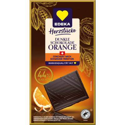 EDEKA Herzstücke Orange Zartbitter 100G 
