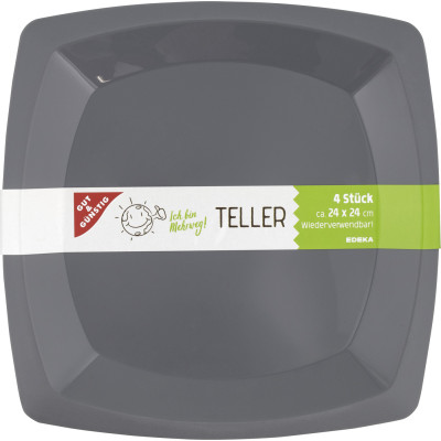 Gut & Günstig Teller Mehrweg 4ST 