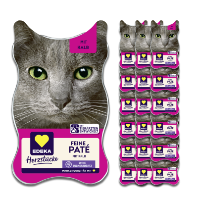EDEKA Herzstücke Feine Paté mit Kalb 18x85G 