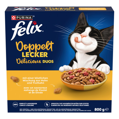 Felix Doppelt Lecker Trockenfutter Huhn & Truthan 800G 