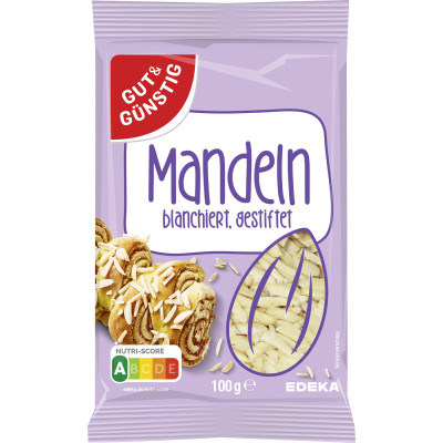 Gut & Günstig Mandeln blanchiert, gestiftelt 100G 
