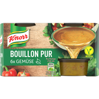 Knorr Bouillon Pur Gemüse 6ST 168G 