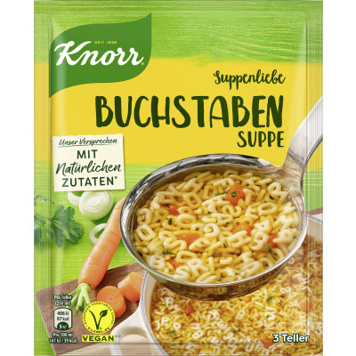 Knorr Suppenliebe Buchstaben Suppe 82G 