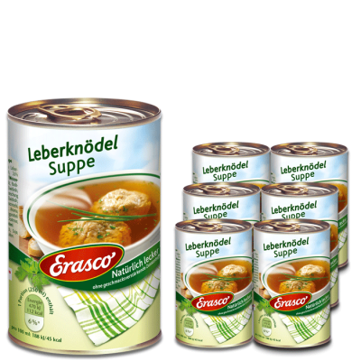 Erasco Leberknödel Suppe 6x395ML 
