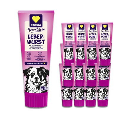 EDEKA Herzstücke I Love Leberwurst für Hunde 12x75G 