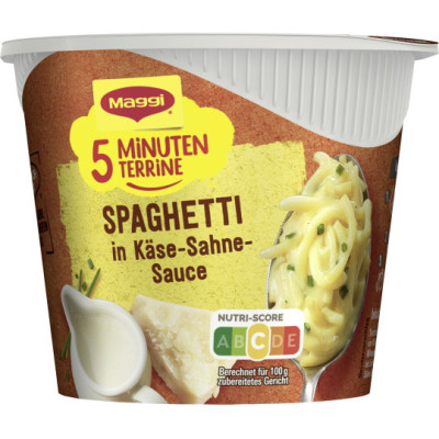 Maggi 5 Minuten Terrine Spaghetti in Käse-Sahne-Sauce 62G 