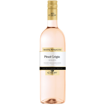 Mastri Vernacoli Pinot Grigio Rosato delle Dolomiti IGT 0,75L  - Etikett verschmutzt/beschädigt 