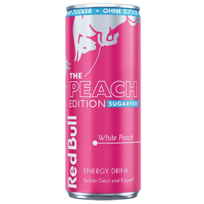 Red Bull Energy Drink Peach Edition White Peach Sugarfree 250ML Dose 