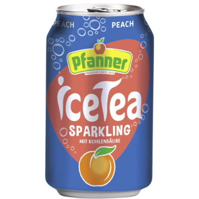 Pfanner Ice Tea Sparkling Peach 0,33L - Abverkauf 