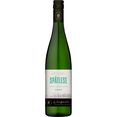 Rheinerg Kellerei Spätlese süss 0,75L - Etikett verschmutzt/beschädigt 