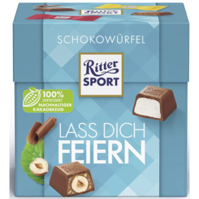 Ritter Sport Schokowürfel Lass Dich Feiern 22ST 176G - Abverkauf 