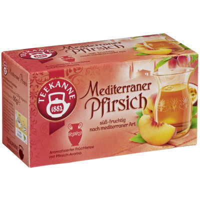 Teekanne Tee Mediterraner Pfirsich 20ST 50G 