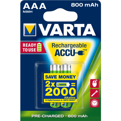 Varta Accu Recharge AAA 800mAh 2ST - Abverkauf 