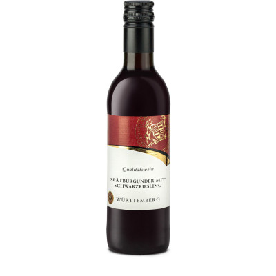 Württembergische WZG Spätburgunder mit Schwarzriesling 0,25L - Etikett verschmutzt/beschädigt 
