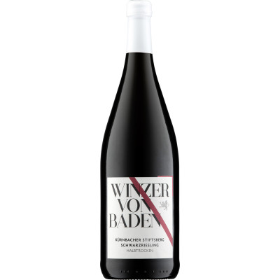 Winzer von Baden Kürnbacher Stiftsberg Schwarzriesling halbtrocken 1L - Etikett verschmutzt/beschädigt 