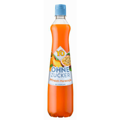 YO Sirup ohne Zucker Pfirsich Maracuja 0,7L 